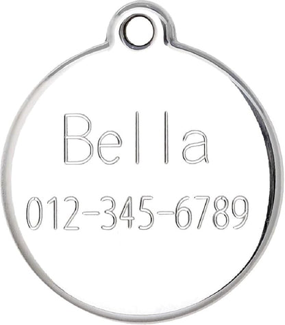 Personalized Pet ID Tags for Kittens and Cats - Custom cat Name tag and ID tag for Collar (Red, Sleeping Cat Round-Small)