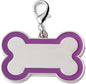 Double-Sided Personalized Dog Tags for Pets - pet ID tag, Laser Engraved Dog tag, Name tag for Dog Collar, Dog Tags for Large Dogs (Purple, Bone-Shaped-Large)