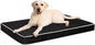 Orthopedic XL Dog Beds Large Sized Dog Waterproof Pet Kennel Pad with Removable Washable Cover and Non-Slip Bottom, 41x27 Inch, Black