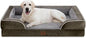 Comfort Expression Orthopedic Dog Bed for Extra Large Dogs 45x35 Inch, Waterproof Egg Crate Foam XL Pet Bed with Removable Bolsters, Dog Couch with Washable Cover & Non-Slip Bottom, Dark Green