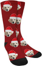 Custom Face Socks, Personalized Dog Lover Pet Photo Picture on Socks Unisex Athletic Crew Socks for Men Women