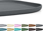Small Silicone Pet Food Mat with Raised Edge for Food and Water Bowl, Square Dog Feeding Mats, Cat Food Trays for Floor Waterproof, Rubber Tray for Dogs and Cats, 12 x 12 x 0.7 Dark Grey