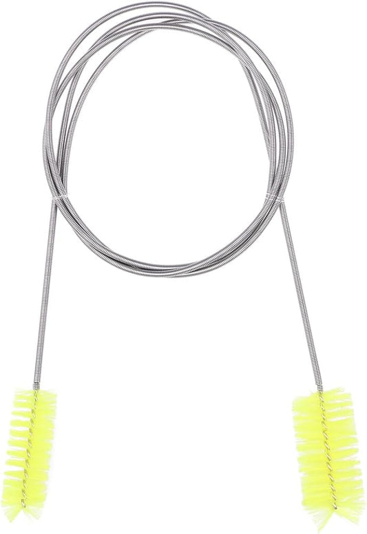 UEETEK Stainless Flexible Cleaning Brush Double Ended Canister Filter Tube Hose Pipe Clean for Fish Tank Aquarium (Yellow)