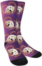 Custom Face Socks, Personalized Dog Lover Pet Photo Picture on Socks Unisex Athletic Crew Socks for Men Women