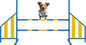 Agility Wing Jumps with Bar Dog Training Hedge Metal Frame Adjustable Pet Hurdles Jump Bars for Indoor Outdoor Dog Pet Agility Course Game