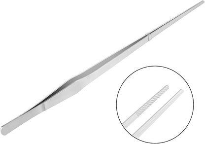Vaincre 2PCS Long Tweezers, 15 inch Curved Aquascaping Tools, Stainless Steel Feeding Tongs Aquascape Tools, Aquarium Tweezers for Aquarium Reptile, Plant, Snakes, Lizards, Coral Feeder