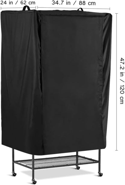 POPETPOP Universal Bird Cage Cover, Good Night Parrot Cage Cover for Birdcage Accessories, Washable&Breathable (Black, Large)