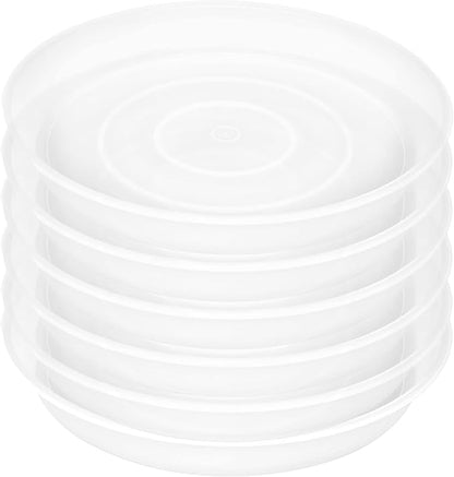 6 Pack of 12 inch Plant Saucer Clear, Heavy Duty Plastic Plant Saucer 12 inch Round, Durable Plant Tray for Pots, Plant Saucers for Indoors, Plant Trays for Planter 10"/11"/12" (12", Clear)