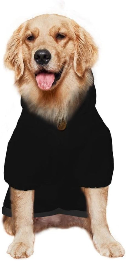Customized Dog Hoodie with Name Logo Personalized Text Soft & Warm for Puppy Sweatshirt Hooded for Small Medium Large Dogs Girl/Boy Cats/Kitten, 1PC, Blank Black, XL