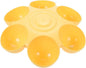 POPETPOP Cat Food Bowl with 6 Bowls - Pet Feeder for Kitten Puppy, Multi Cat Feeder, Multiple Feeder for Indoor s, Feeding Station for Food and Water (Yellow)