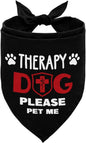 Dog Bandana, Therapy Dog Please Pet Me with, Dogs Scarf Classical Printing, Dogs Scarf Accessories, Doggy Kerchief Pet Kerchief, Christmas Birthday Thanksgiving Doggy Gift A04