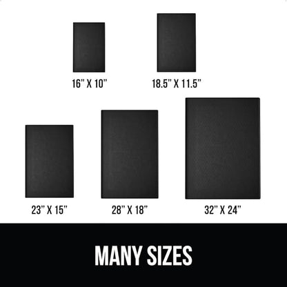 GORILLA GRIP 100% Waterproof Raised Edge BPA Free Silicone Pet Feeding Mat, Dog Cat Food Mats Contain Spills Protects Floors, Placemats for Cats and Dogs Water Bowl, Pets Accessories 23x15 Black