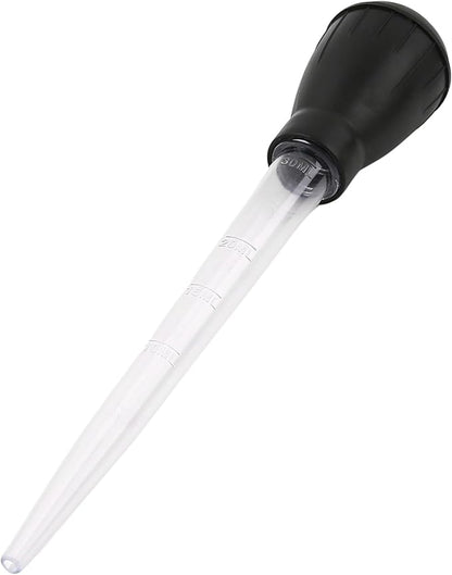 2Pcs Manual Fish Tank Cleaning Tools,30ml Aquarium Water Changer,21 Inches Multifunction Siphon Dropper for Fish Bowl Waste Remover,Aquarium Bottom Gravel Waste Clean,Coral Feeder(Black)