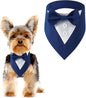 Formal Dog Tuxedo Adjustable Pet Collar with Bow, Small, Medium and Large Dog Wedding Clothing, Birthday Gifts
