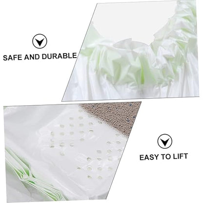 HANABASS 7pcs Cat Litter Filter Bags Pet Waste Disposal Bags Design for Litter Box Maintenance