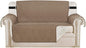 H.VERSAILTEX Reversible Loveseat Cover Furniture Protector Anti-Slip Water Resistant 2" Elastic Straps Couch Covers Pets Fit Sitting Width Up to 54"(Oversized Loveseat: 75" x 98", Taupe Brown/Beige)