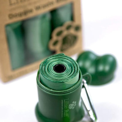 Lillian Ruff Doggie Bags for Poop - 12 Rolls of 13 x 9 Inch Extra Thick Leak Proof Unscented Dog Poop Bags - 15 Waste Bags Per Roll Total of 180 Easy to Open Doggy Bags