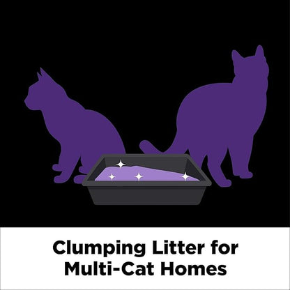 ARM & HAMMER Clump & Seal Slide Platinum Multi-Cat Clumping Cat Litter,14-Day Odor Control,EZ Clean Technology,18 lbs – No Scrubbing,Powerful Odor Eliminator,(Pack of 2)