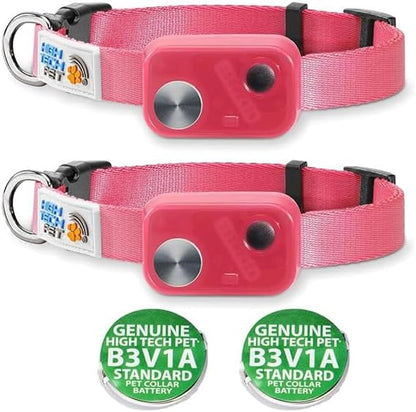MS-5 Automatic Pet Door Collar 2-Pack, Genuine High Tech Pet Brand Dog Collar for Power Pet Doors - Econ Series, Waterproof (Pink) - PNK-MS5-2PK