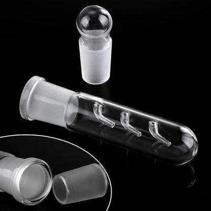 2 Pack Clear Glass Planaria Trap Catch Trap Aquarium Cleaning Supply for Dwarf Shrimp Cherry Shrimp (3 Holes)