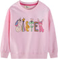 Toddler Baby Girls Cotton Sweater, Long Sleeve Crewneck Sweatshirt Pullover Kids Warm Clothing for Fall Winter