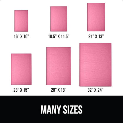 GORILLA GRIP 100% Waterproof Raised Edge BPA Free Silicone Pet Feeding Mat, Dog Cat Food Mats Contain Spills Protects Floors, Placemats for Cats and Dogs Water Bowl, Pets Accessories 28x18 Pink