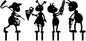 4 Piece Metal Ant Garden Decorative Stakes - Black Working Farm Yard Art Decor. Outdoor Art for Pathway & Lawn Patio Backyard Decoration Set