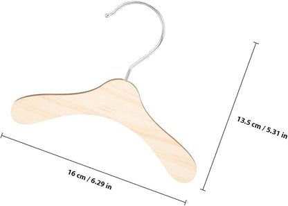 Wooden Dog Hangers 8.66 Inch Small Pet Hangers Wear-Resistant Solid Wood for Dogs and Cats Household Pet Accessory