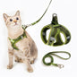Cat Harness and Leash Set, Step-in Escape Proof Adjustable Vest Harness for Small Medium Large Cats, Lightweight Soft Breathable Reflective Kitten Harness for Walking Travel, Camping(Green, M)