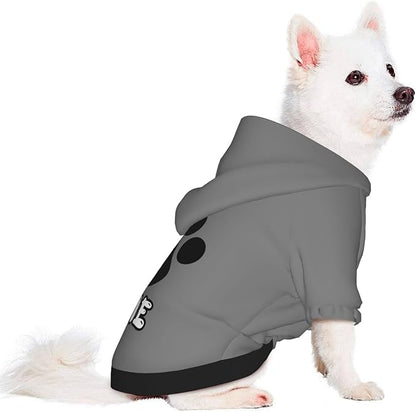 Custom Dog Hoodie Warm with Your Photo Text Logo Name Personalized Dog Clothes for Puppy Sweatshirt Hooded for Small Medium Large Dogs Girl/Boy Cats Gray