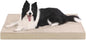 KSIIA Orthopedic Dog Bed Crate Waterproof Pet Mats for Large Dogs Deluxe Plush Washable Pet Bed with Egg Crate Foam & Removable Cover, 41 x 27 Inch, Khaki