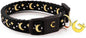 waaag Gold Moons and Stars Safety Breakaway Cat Collar, Glow in The Dark (Standard 9"-15" Neck, Black)
