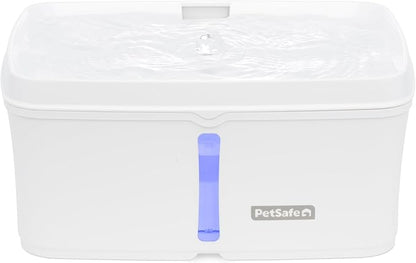 PetSafe Viva Pet Fountain - Encourages Healthy Hydration - Automatic Water Dispenser with Double Filtration - Ultra Quiet Water Fountain - Easy to Assemble - Dishwasher Safe - Stainless Steel - 140 oz