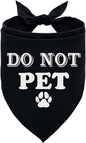 Do Not Pet Dog Bandana, Black Dog Bandana, Gift for Dogs Lover, Funny Cute Pet Triangle Scarf Accessories for Small Medium Large Dogs (D38)