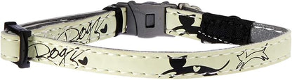 Rogz Glowcat Cat Collar with Safety Buckle Kitten/x-Small - Black
