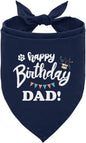 Happy Birthday Dad Dog Bandana, Dad's Gift Dog Bandana, Pet Scarf Accessories, Printed Dog Bandanas Gift for Dog Birthday Party, Dog Bandana Gift for Small Medium Dog (D64)