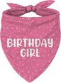 Happy Birthday Dog Bandana, Pink Birthdays Party Pet Scarf, Adjustable Triangle Dog Bandana for Small and Medium Dogs, Fun Party Dogs Accessory for Birthday Celebrations