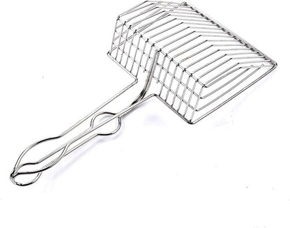 Cat Litter Scoop, Durable Metal Pet Kitty Kitten Sifter Heavy Duty with Long Handle Pet Kitty Dog Pooper Scooper, Easily Clean Litter Box
