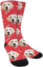 Custom Face Socks, Personalized Dog Lover Pet Photo Picture on Socks Unisex Athletic Crew Socks for Men Women