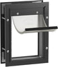 Hakuna Pets Deluxe Aluminum Pet, Cat and Dog Door with 2-Way Locking Panel for Screens, Doors and Walls up to 2.8" Thick, Small, Black