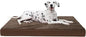 KSIIA Orthopedic Dog Bed Crate Waterproof Pet Mats for Extra Large Dogs Deluxe Plush Washable Pet Bed with Egg Crate Foam & Removable Cover, 47 x 29 Inch, Brown