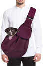 SlowTon Dog Carrier Sling - Thick Padded Shoulder Strap Adjustable Dog Carriers for Small Dogs, Puppy Carrier Purse for Pet Cat with Front Zipper Pocket Safety Belt Machine Washable, WR, L