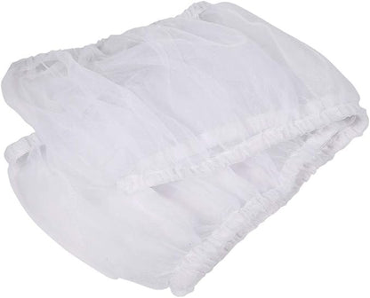 Universal Nylon Mesh Bird Cage Cover, Large White Seed Catcher for Parakeet Cockatiel Lovebird Finch Canary Cage