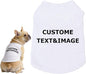 Custom Dog Shirt,Personalized Pet Apparel with Name Text Photo Image,Lightweight Breathable Puppy Kitten Cotton Vest for Small Medium Large Dogs Cats,Puppy Gift (White, 5X-Large)