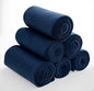 Fleece Throw Blankets Bulk Fleece Blankets Solid Wholesale Lightweight Warm Soft for Pet Bed Sofa Couch Office Wedding Gifts Travel Seasons (Navy, Pack of 6-50x60 Inches)