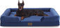 Bedfolks Orthopedic Dog Bed XXL, Waterproof Dog Sofa Bed for Giant Dogs, Egg Foam Pet Couch Bed with Removable Washable Cover and Nonslip Bottom, Navy Blue