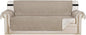H.VERSAILTEX Reversible Sofa Slipcover Furniture Protector Water Resistant 2" Elastic Straps Sofa Cover Couch Covers Pets Kids Fit Sitting Width Up to 78" (Oversized Sofa: 86" x 132", Khaki/Beige)