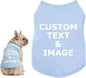 Custom Dog Shirt,Personalized Pet Apparel with Name Text Photo Image,Lightweight Breathable Puppy Kitten Cotton Vest for Small Medium Large Dogs Cats,Puppy Gift (Blue, Large)