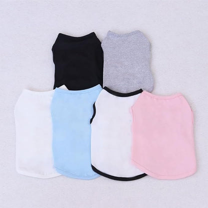 Custom Dog Shirt,Personalized Pet Apparel with Name Text Photo Image,Lightweight Breathable Puppy Kitten Cotton Vest for Small Medium Large Dogs Cats,Puppy Gift (Pink, Small)