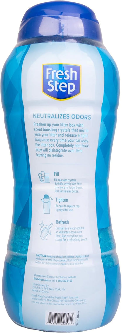 Fresh Step Cat Litter Crystals Deodorizer, Non Toxic Odor Neutralizing Crystals for Litter Boxes that Help Control Smells and Keep Home Areas Fresh, Fresh Scent, 70 Ounce